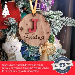 Fotoideas - Adorno de navidad con letra y nombre