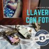 Fotoideas - Llavero personalizado de cuero con foto