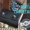 Fotoideas - Porta tarjetas cuero azul