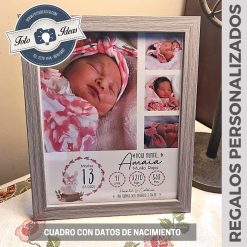 Fotoideas - Cuadro con foto y datos de nacimiento