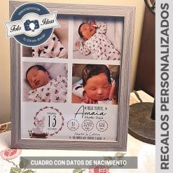 Fotoideas - Cuadro con foto y datos de nacimiento