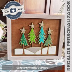 Fotoideas - Cuadro navideño de pinos