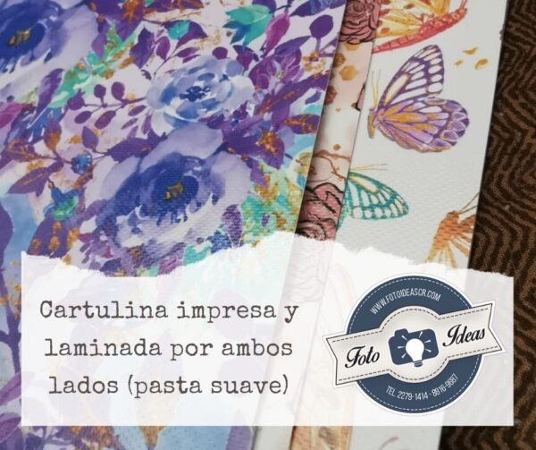 Cartulina impresa y laminada por ambos lados 12" x 12"