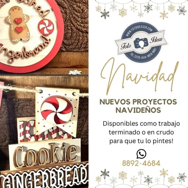 Proyecto Navideño Galletas de Jengibre (65 piezas)