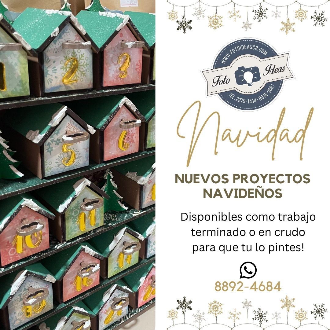 Calendario de Adviento de madera